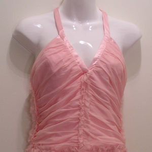 New A.B.S By Allen Schwartz Halter Top Pink  NWT